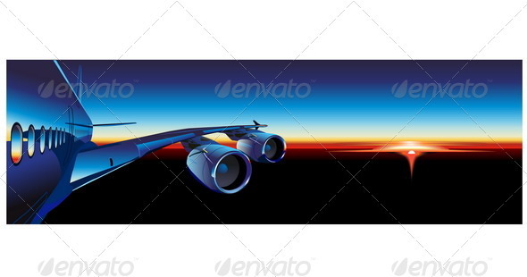 Airliner at Sunrise