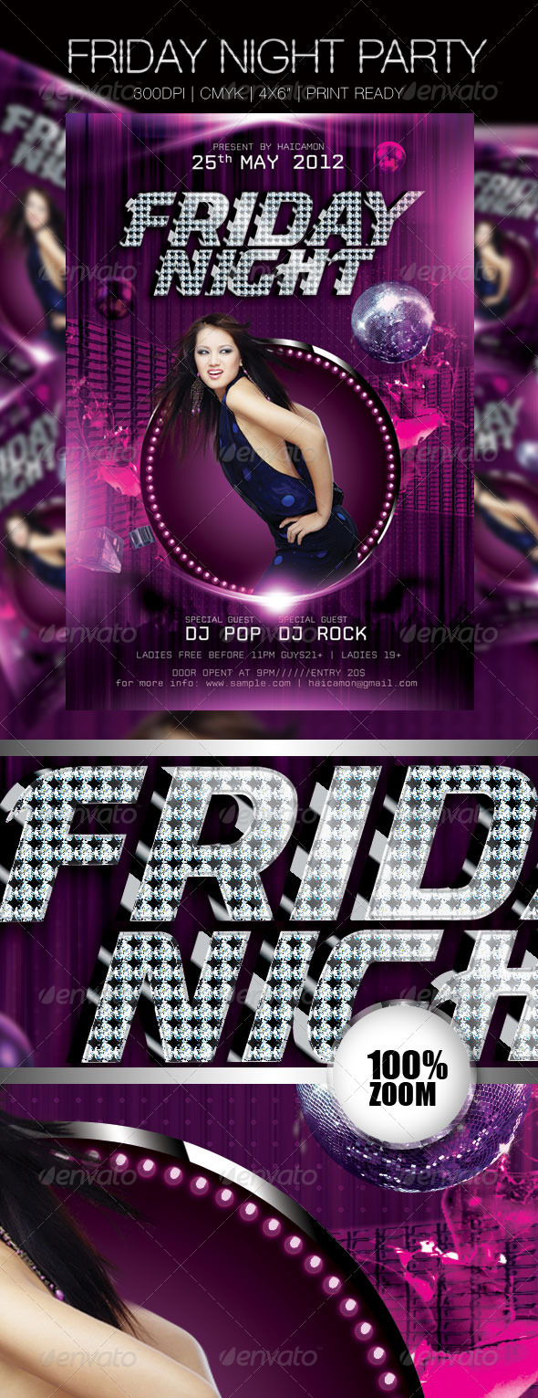 Friday Night Party Flyer Friday Night Party Flyer
