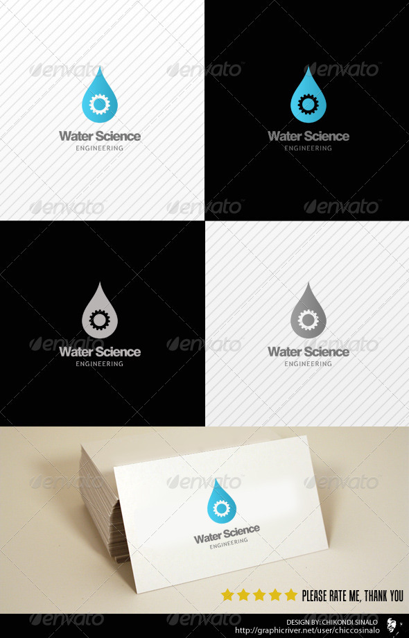Water Science Logo Template - Abstract Logo Templates