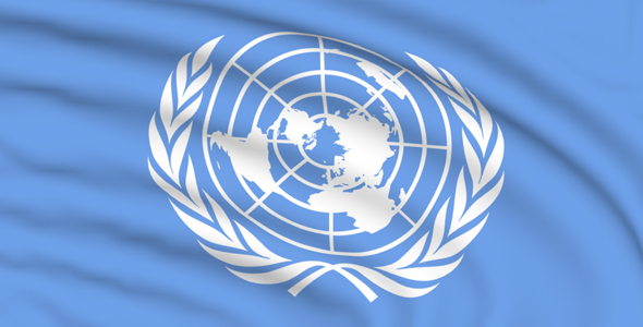 United Nations seamlessly looping flag by blankartist | VideoHive