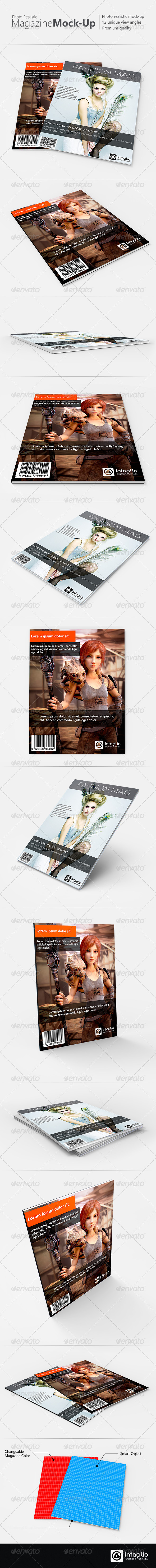 Photo-realistic Magazine Mock-Up Photo-realistic Magazine Mock-Up