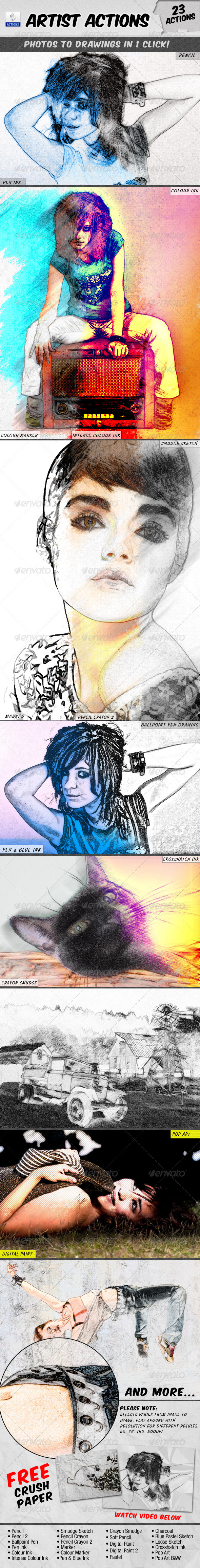 Artist Actions - Photo Effects Actions