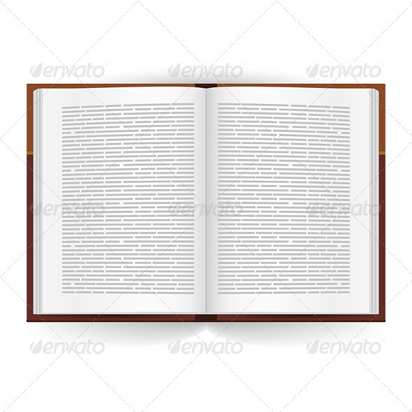 Realistic open book Realistic open book
