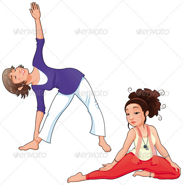 Yoga Positions. - Sports/Activity Conceptual