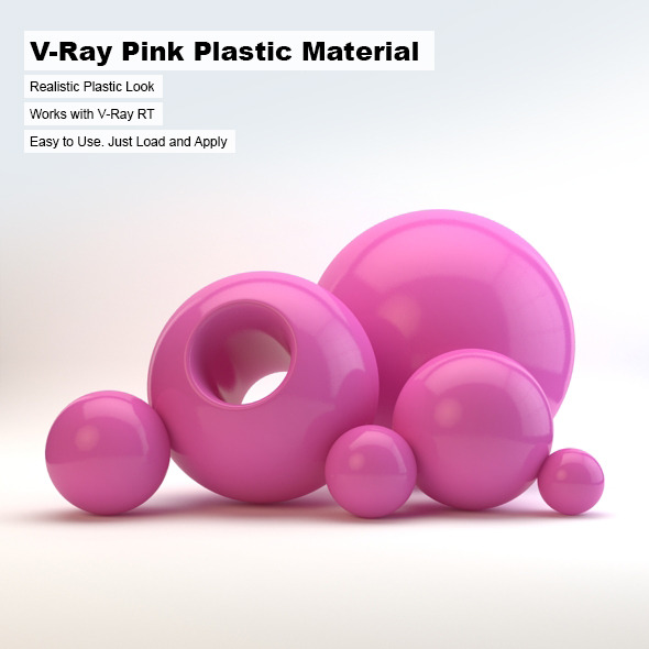 V-Ray Pink Plastic Material - 3DOcean Item for Sale