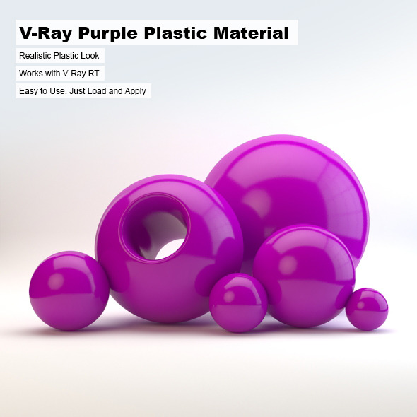 V-Ray Purple Plastic Material - 3DOcean Item for Sale