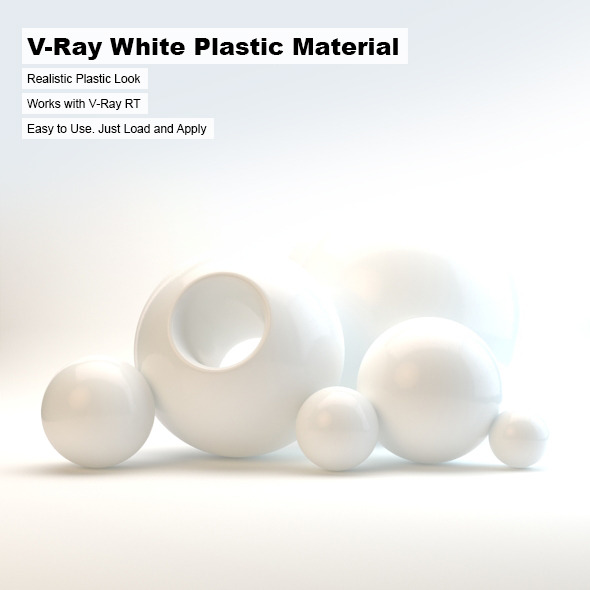V-Ray White Plastic Material - 3DOcean Item for Sale