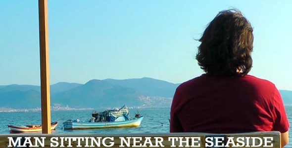 Man Sitting Near the Seaside 2 Man Sitting Near the Seaside 2