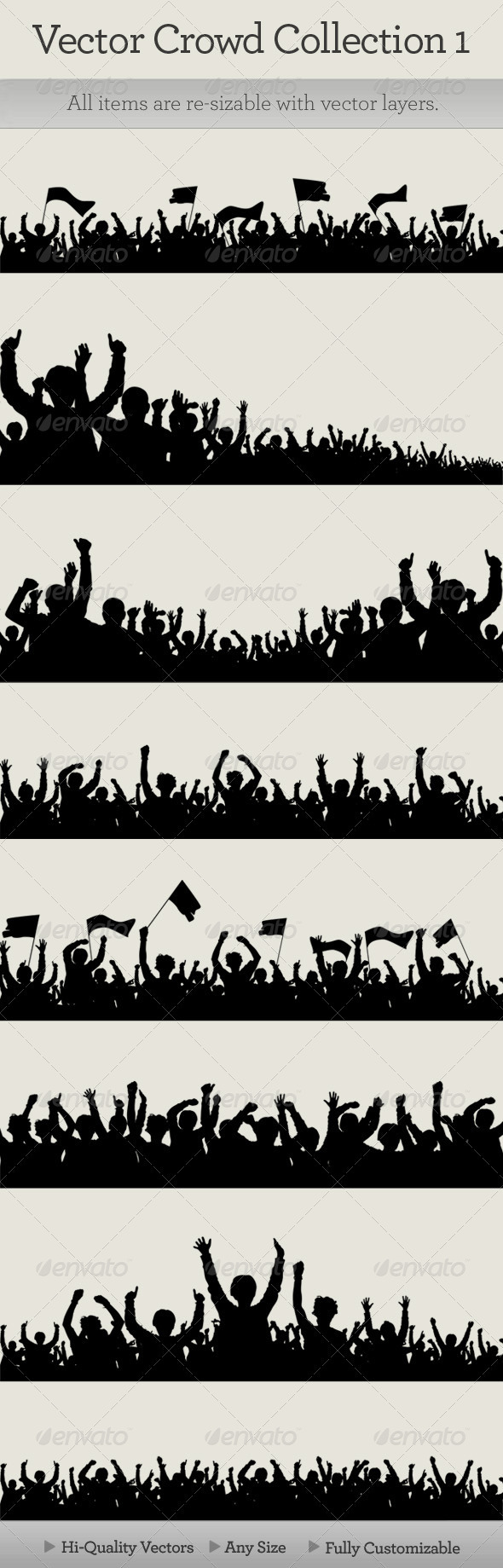 Vector Happy Crowd - People Characters