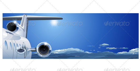 Business Jet in the Sky