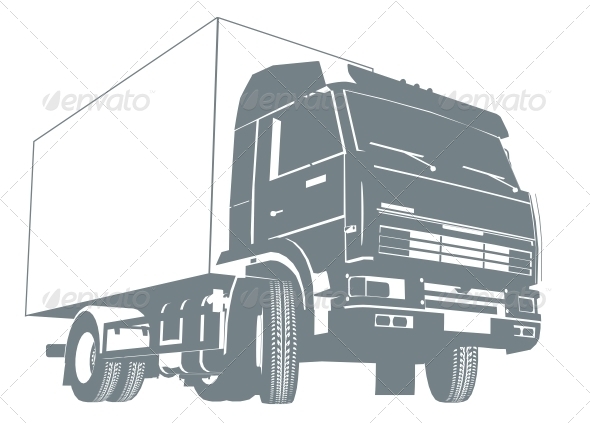 Cargo Truck Silhouette