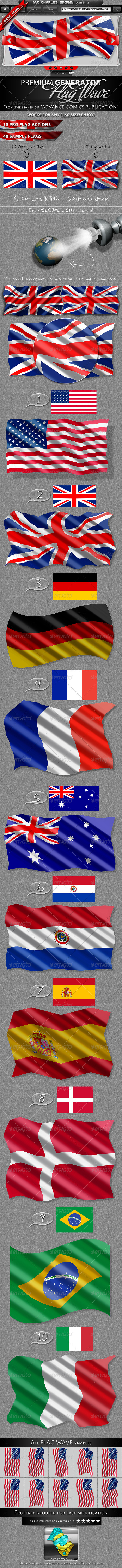 Premium Flag Wave Generator - Utilities Actions
