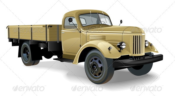 Retro Flatbed Lorry