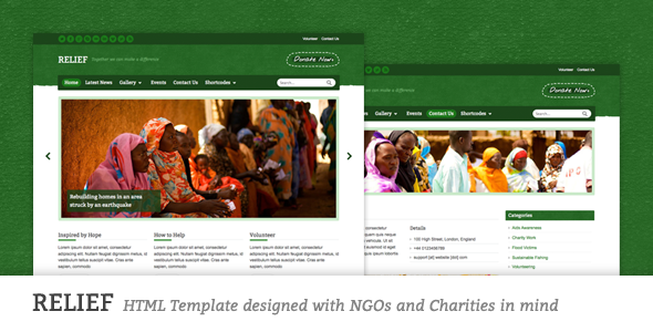 Relief - Charity Responsive HTML Template