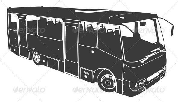 Vector Bus Silhouette