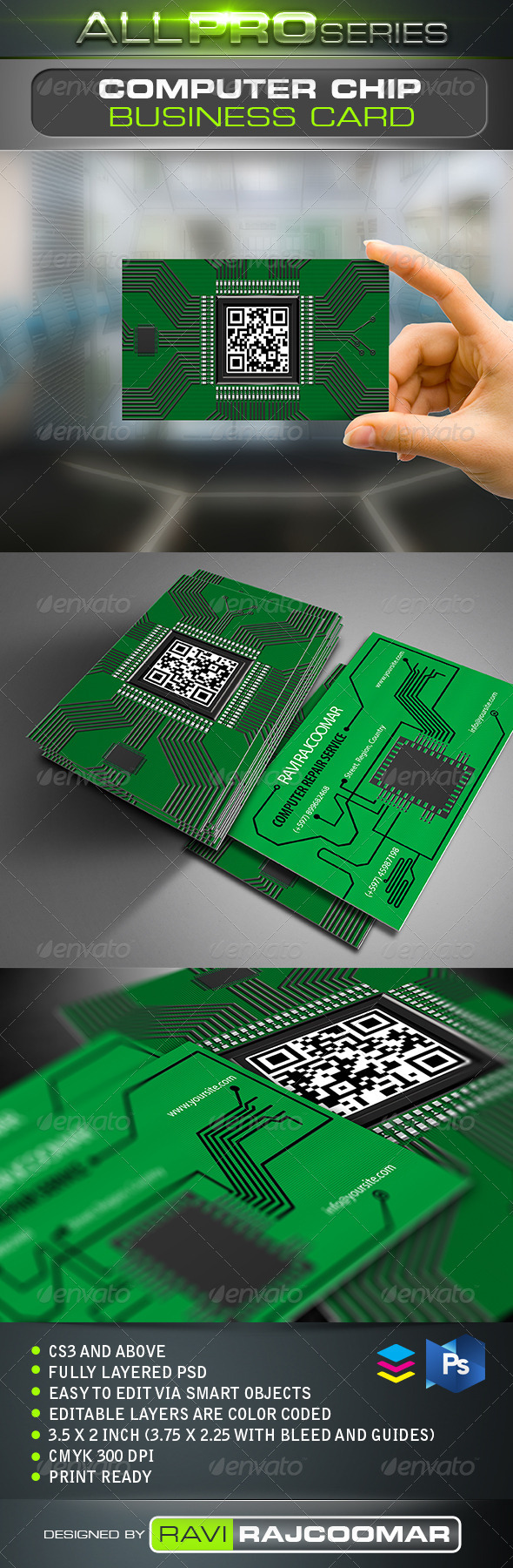 Circuit Board Business Card - Creative Business Cards
