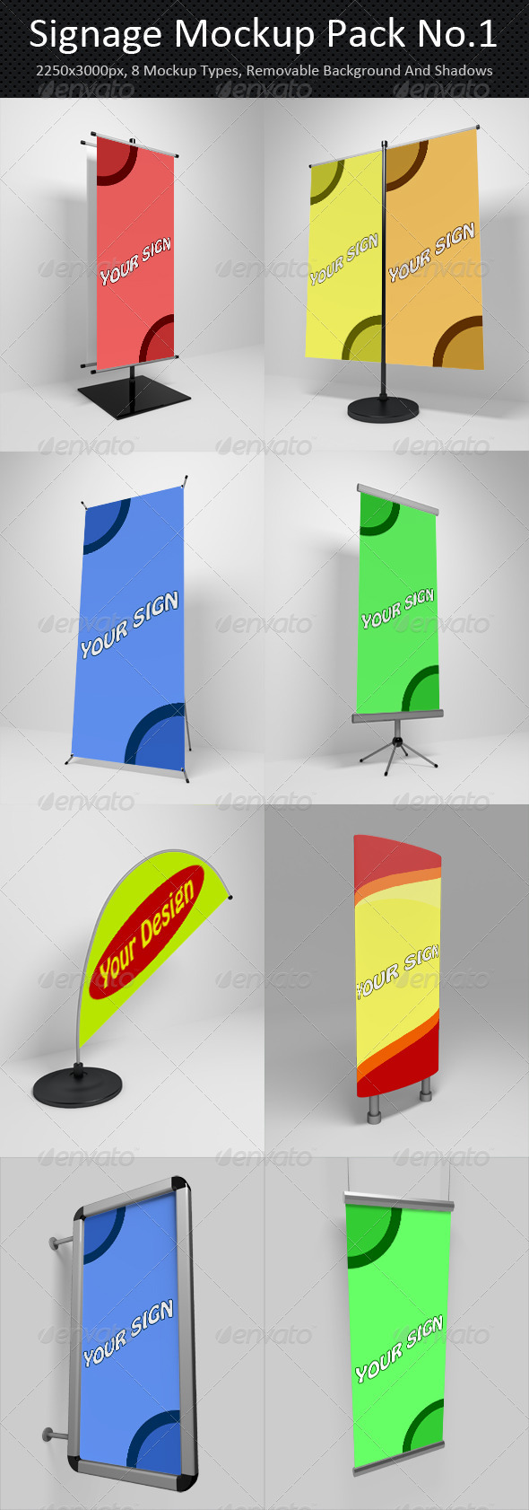 Signage Mockup Pack No.1 Signage Mockup Pack No.1
