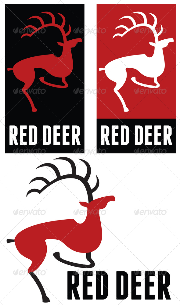 Red deer logo - Animals Logo Templates