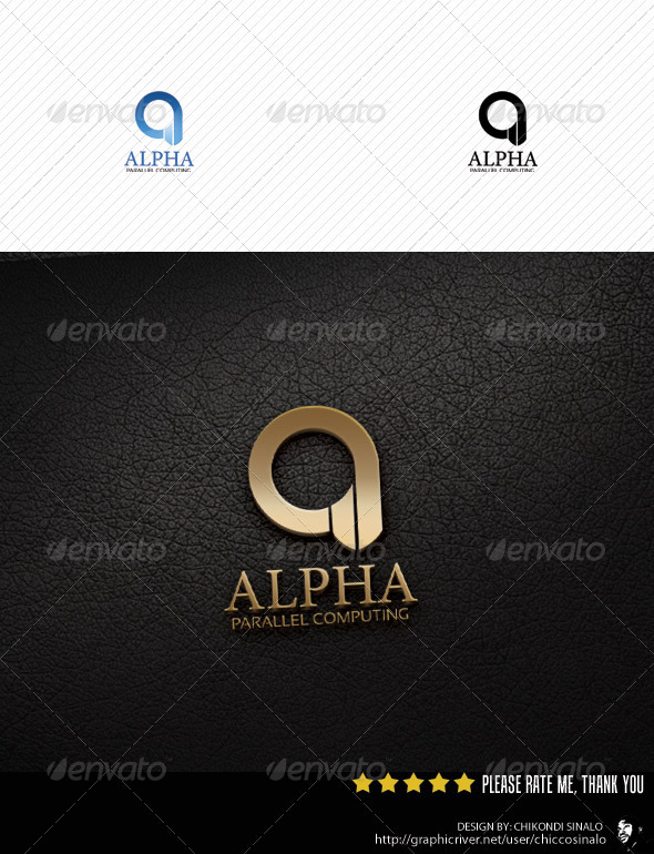 symbol powerpoint alpha Parallel Abstract Logo   Templates Alpha Computing