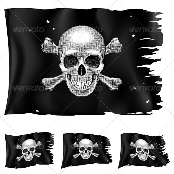 Three Types of Pirate Flag