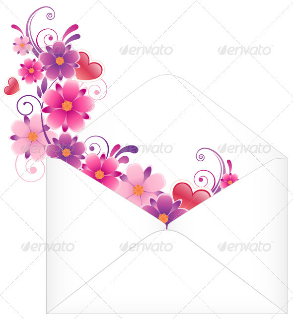 Envelope with Flowers Envelope with Flowers