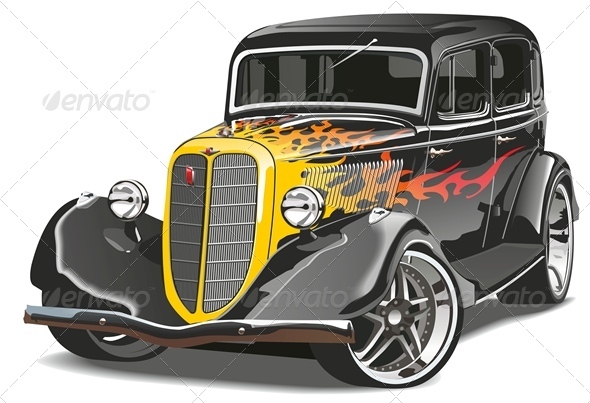 Vector Retro Hot Rod