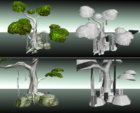 Trees Low Poly - 3DOcean Item for Sale