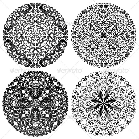 Floral patterns set Floral patterns set