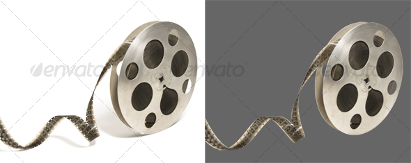 Big 16 mm monochrome film reel Big 16 mm monochrome film reel