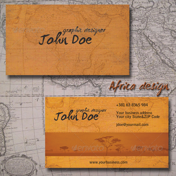 Africa Business Card Africa Business Card