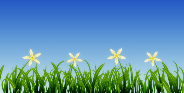 Growing Grass and Flowers by DarkRoom  VideoHive