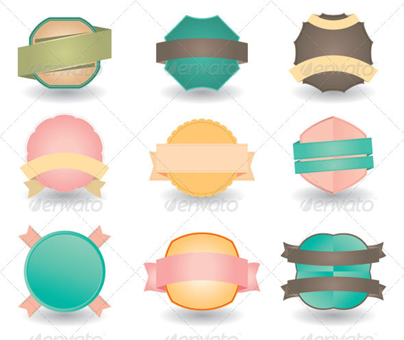 Badges Label Ribbon Pack Badges Label Ribbon Pack