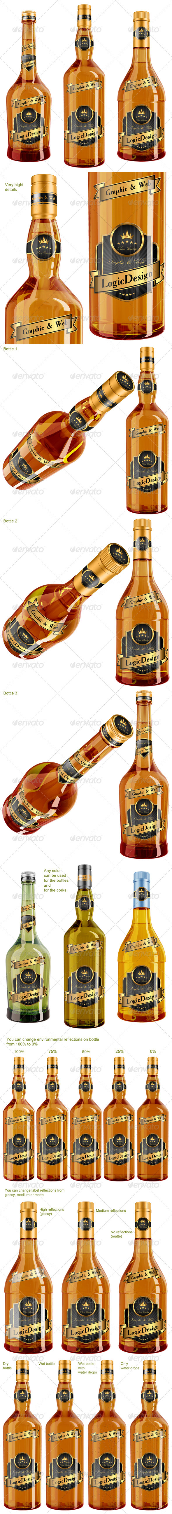 Whisky u0026 Cognac Bottle Mock Up