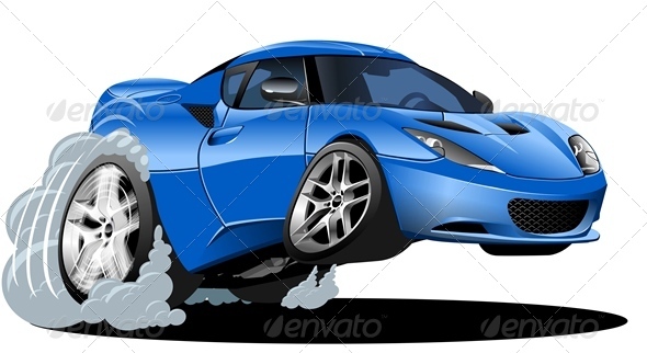 Vector Cartoon Sport Car