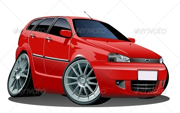 Vector Modern Cartoon Car