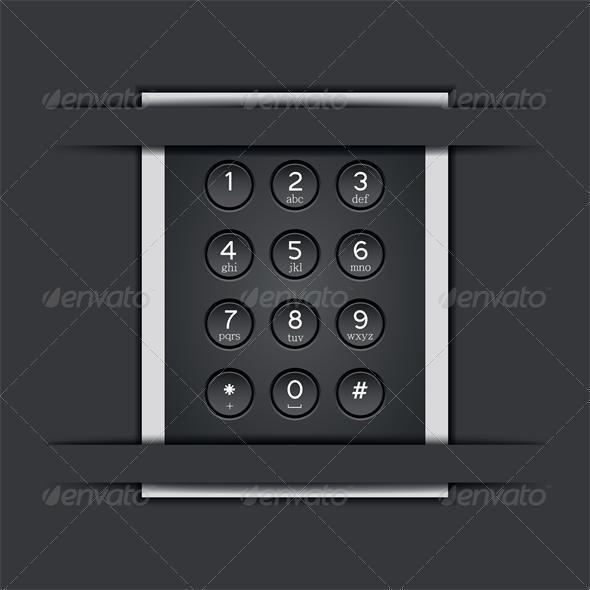 Vector phone keypad background Vector phone keypad background