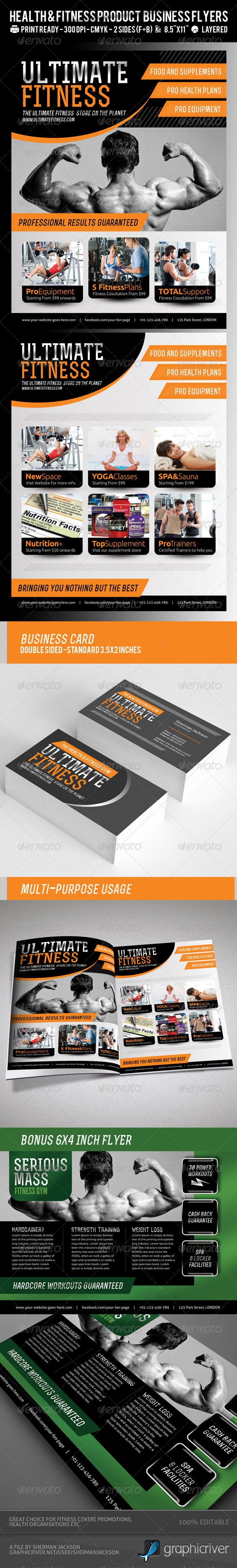 Ultimate Fitness or Product Flyer PSD Template - Corporate Flyers