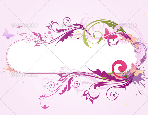 Background with Floral Ornament Background with Floral Ornament