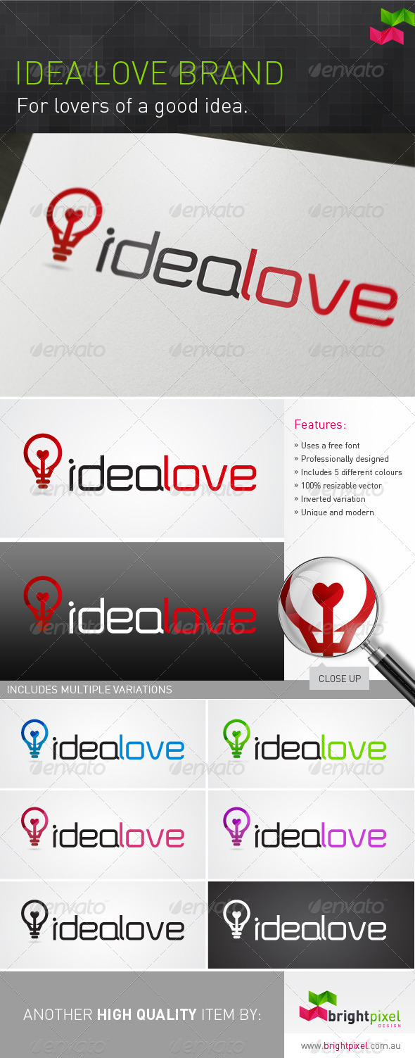 Idea Love Brand - Symbols Logo Templates