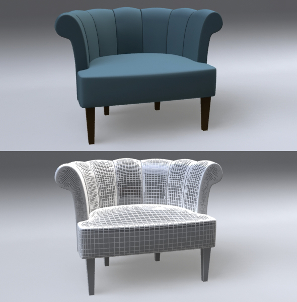 Senna Lounge Chair - 3DOcean Item for Sale
