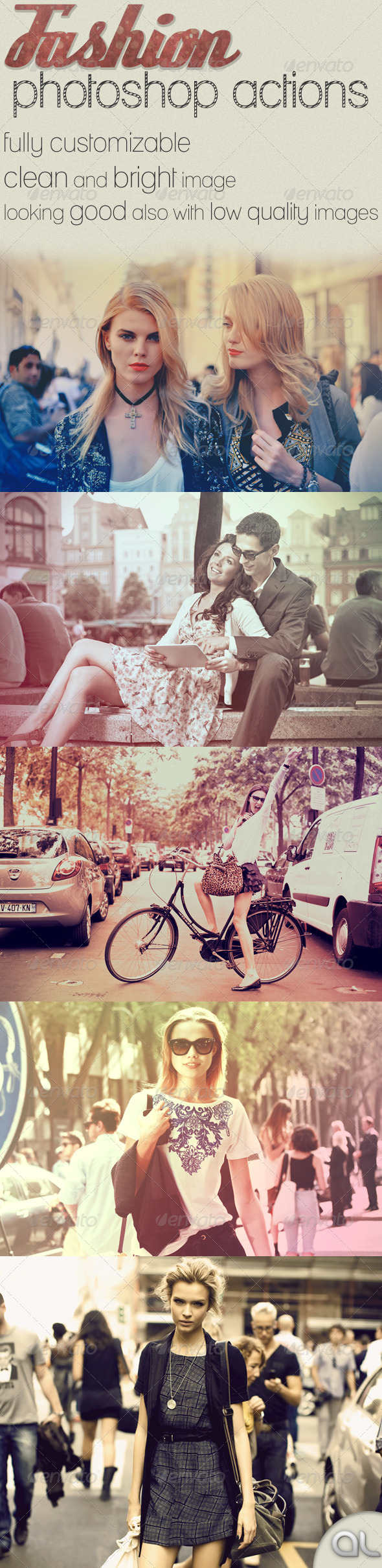 Fashion 5 Photoshop Effects - Photo Effects Actions
