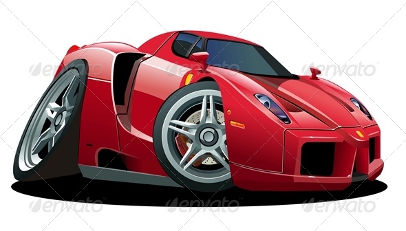 Vector Cartoon Sport Car