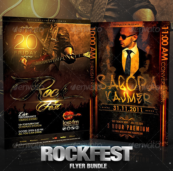 Rockfest Flyer Bundle Rockfest Flyer Bundle