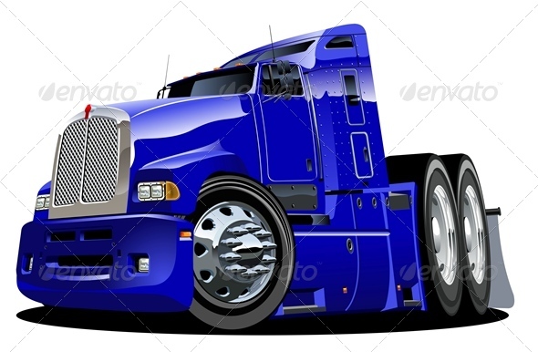 Cartoon Semi Truck