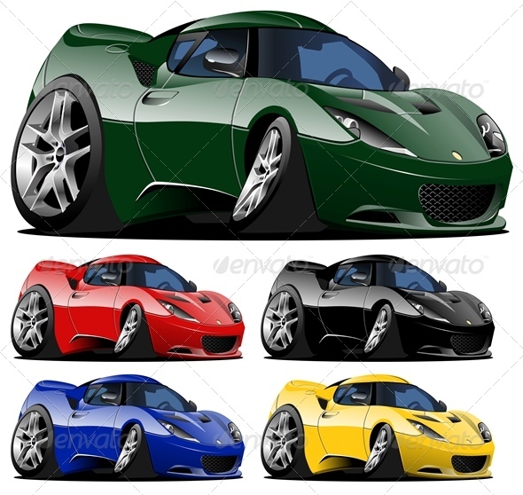 Vector Cartoon Sport Car