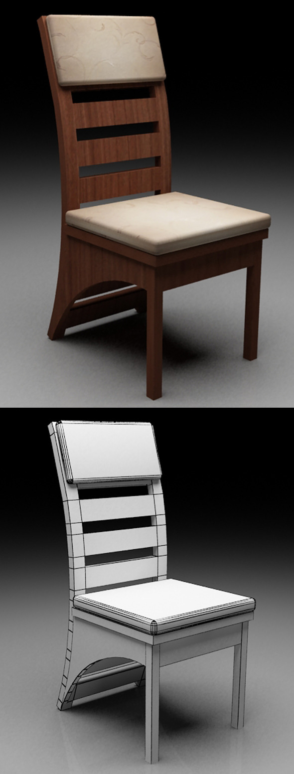 Realistic 3D Chair - 3DOcean Item for Sale