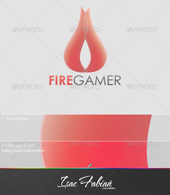 Fire Gamer Logo Template