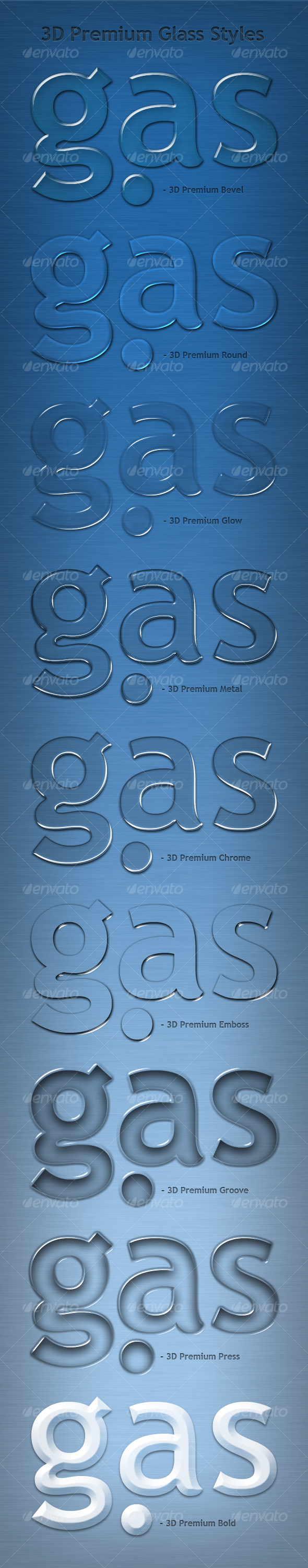 3D Premium Glass Text Effects & Styles - Text Effects Styles