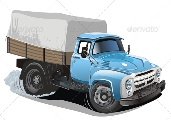 Cartoon Cargo Truck