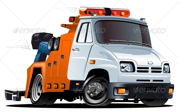 Cartoon Tow Truck